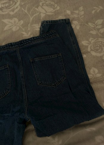 42 Beden lacivert Renk Kadın Lacivert Denim Midi Tulum