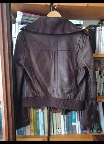 m Beden Hakiki deri Bomber Mont