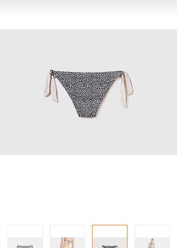 Benetton Gri Minimalist İnce Askılı Bikini Üstü