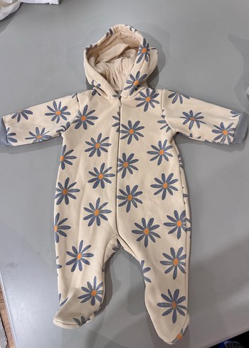 Kapüşonlu, Kemerli Bebek Kış Tulumu - Görsel 4