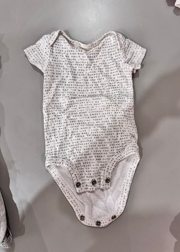 Gri Kısa Kollu Bebek Body - Görsel 2