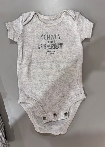 Gri Kısa Kollu Bebek Body - Görsel 3