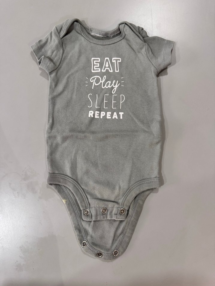 Gri Kısa Kollu Bebek Body - Görsel 5