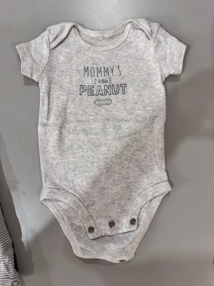 Gri Kısa Kollu Bebek Body - Görsel 3