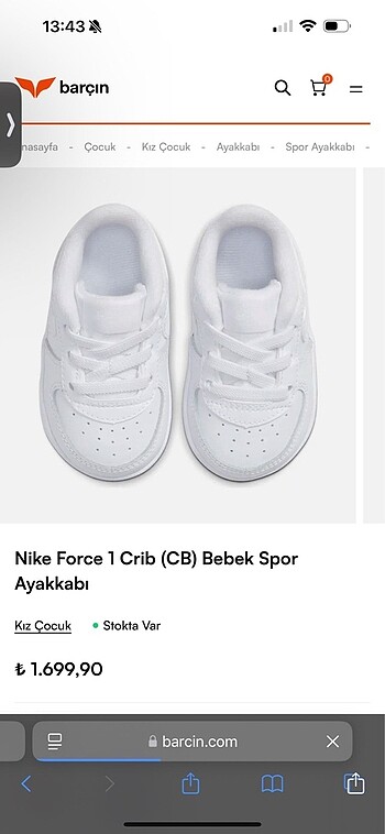 Nike Yeni doğan ayakkabı