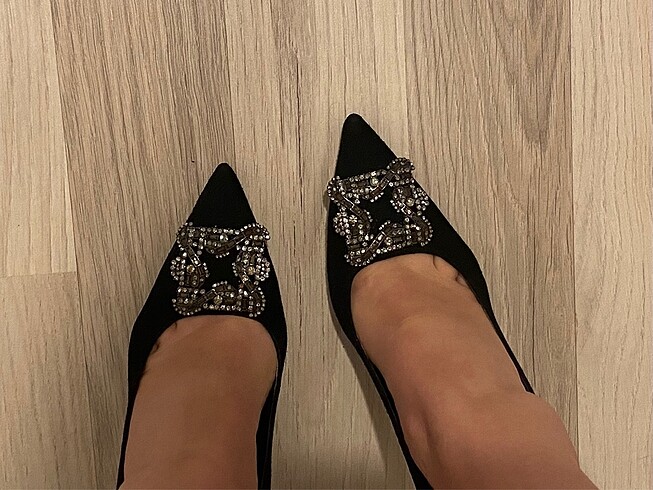 38 Beden Taşlı stiletto