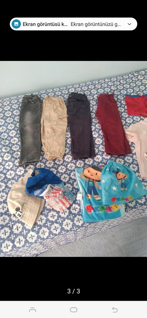 Kız Çocukları İçin Elastik Bel Denim Pantolon - Görsel 4