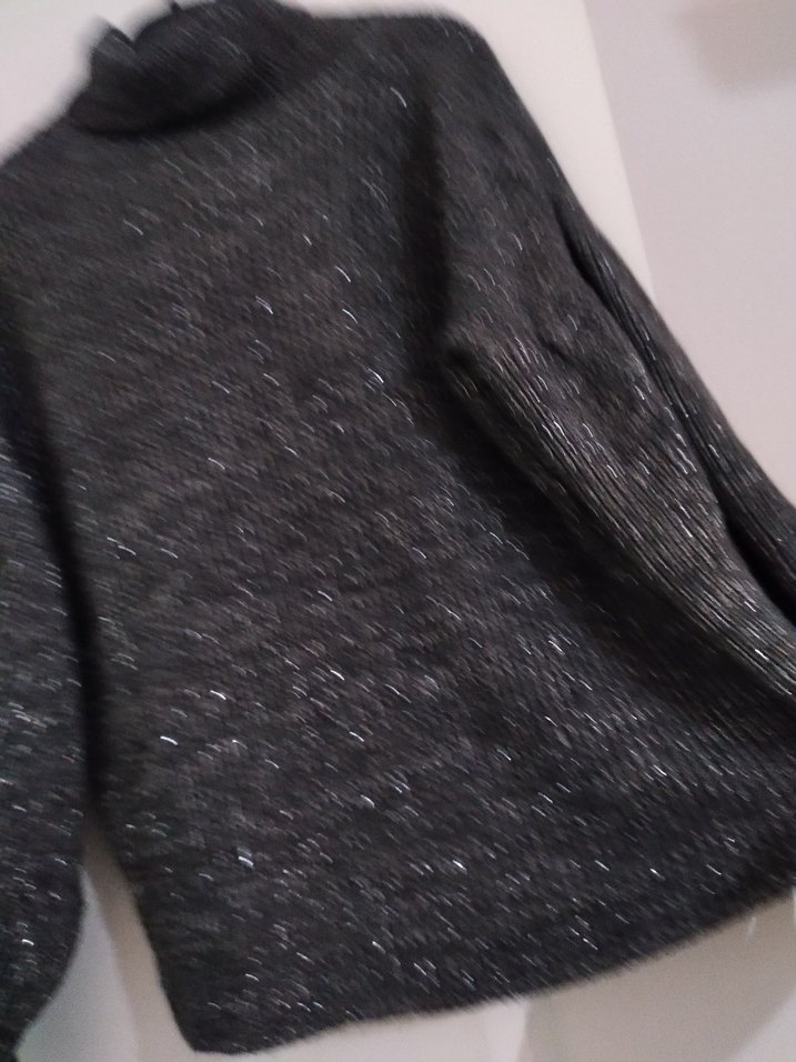 Gri Balıkçı Yaka Örgü Kadın Kazak - Görsel 3