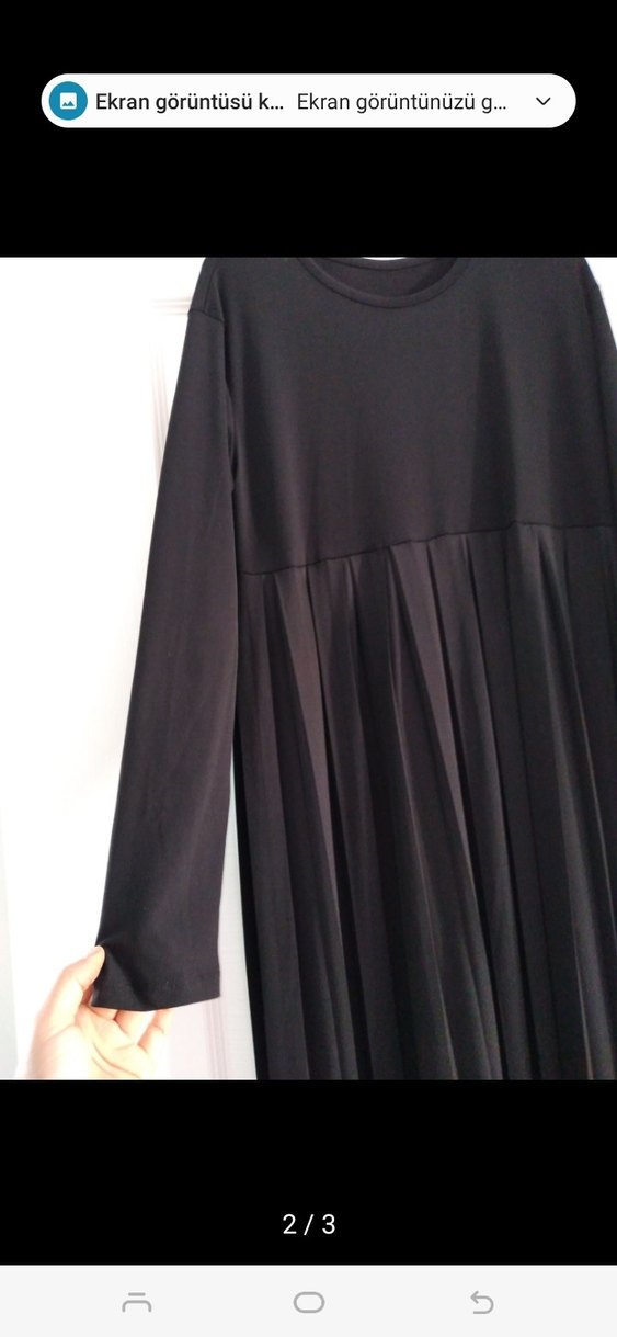 Uzun Siyah Gotik Kadın Elbise - Görsel 3