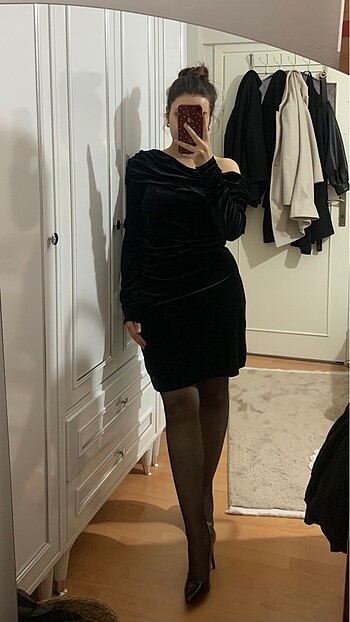 H&M siyah mini elbise