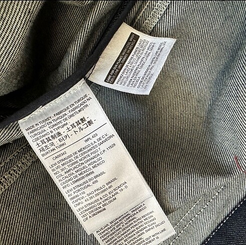 m Beden mavi Renk Levis ceket