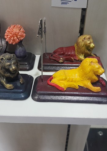  Beden Altın ve Kırmızı Aslan Figürlü notluk