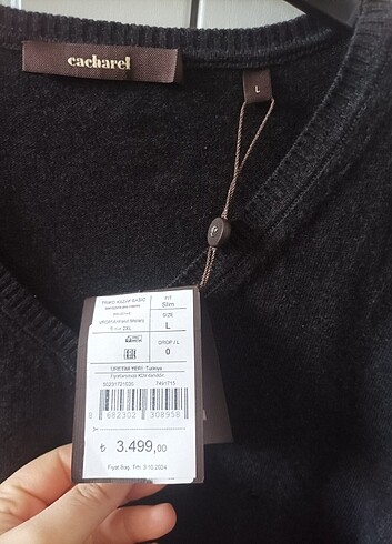 l Beden gri Renk Cacharel triko Kazak 