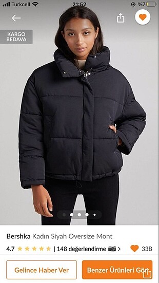 Bershka mont