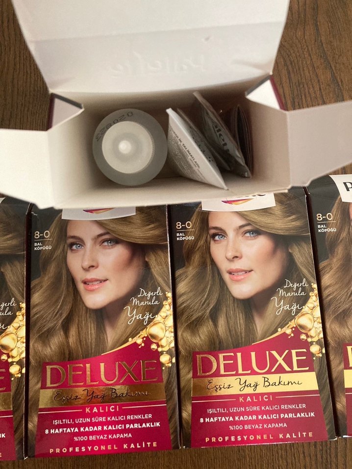 PALETTE DELUXE SAÇ BOYASI 8-0 BAL KÖPÜĞÜ 5 KUTU HEPSİ SIFIR - Görsel 4