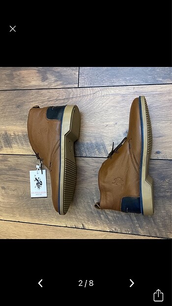 U.S Polo Assn. US POLO ASSN ORJİNAL DERİ BOT ETİKETLİ