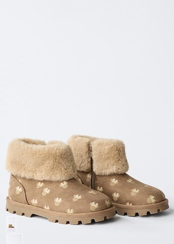 Bebek Bej Süet Tüylü Bot - Görsel 5