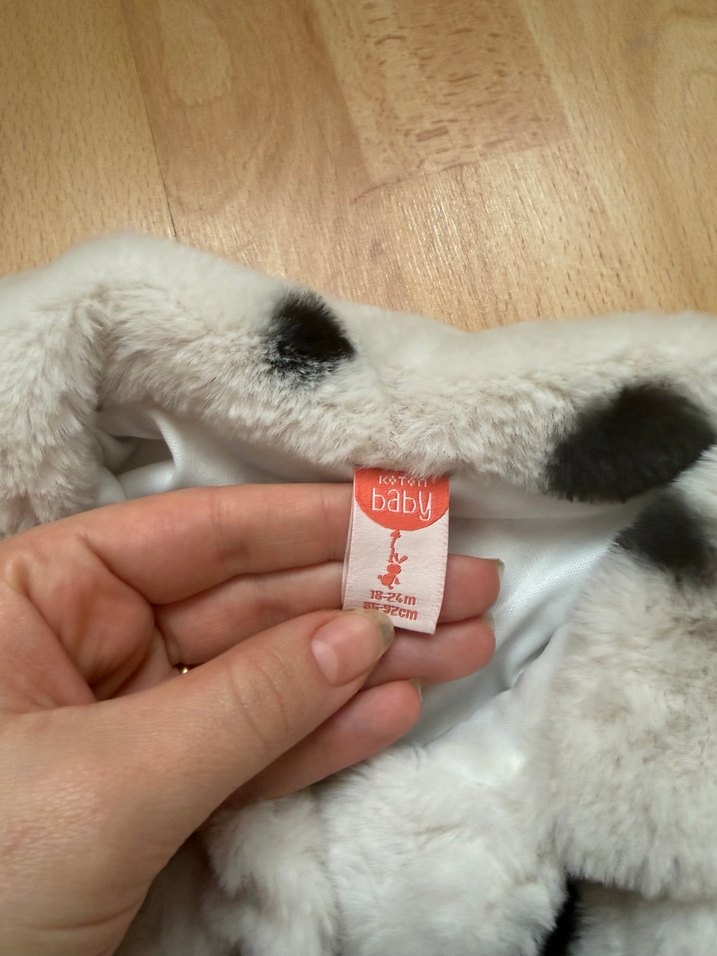 Leopar Desenli Kürklü Kız Çocuk Ceket - Görsel 3