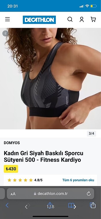 Domyos sporcu sütyeni