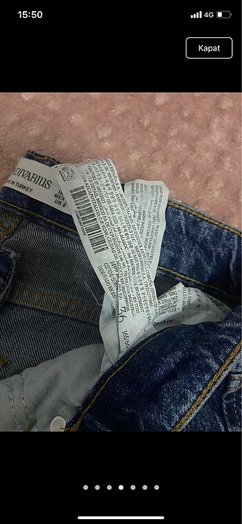 s Beden mavi Renk Stradivarius jean