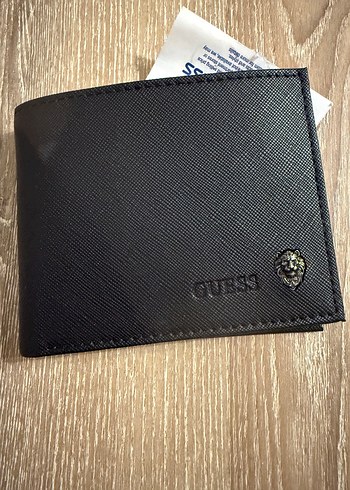 Guess Siyah Erkek Cüzdanı Parlak Desenli