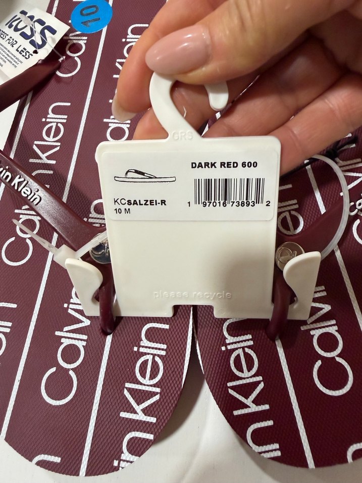 Bordo Calvin Klein bayan  Terlik - Görsel 3