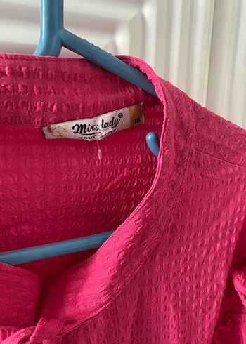 2K Düğmeli Pembe Hamile Midi Bluz