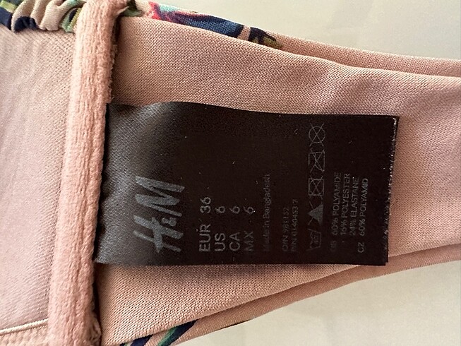 36 Beden H&M çiçekli bandeu bikini