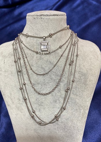 Altın Mini İşlemeli Payetli Kalp Kolye - Görsel 5