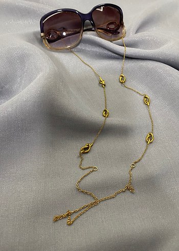 Zincir Detaylı Siyah Kadın Gözlüğü - Görsel 2