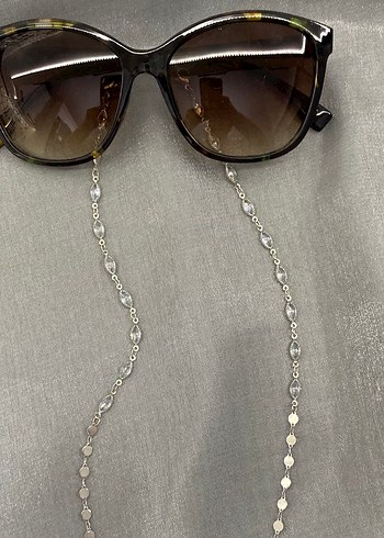 Zincir Detaylı Siyah Kadın Gözlüğü - Görsel 6