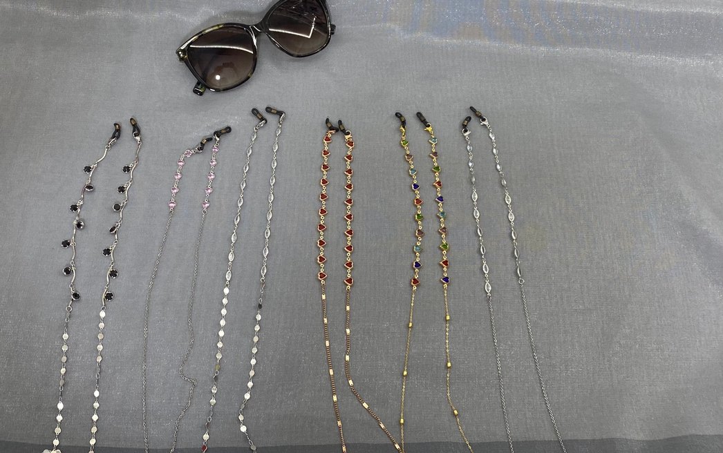 Zincir Detaylı Siyah Kadın Gözlüğü - Görsel 5