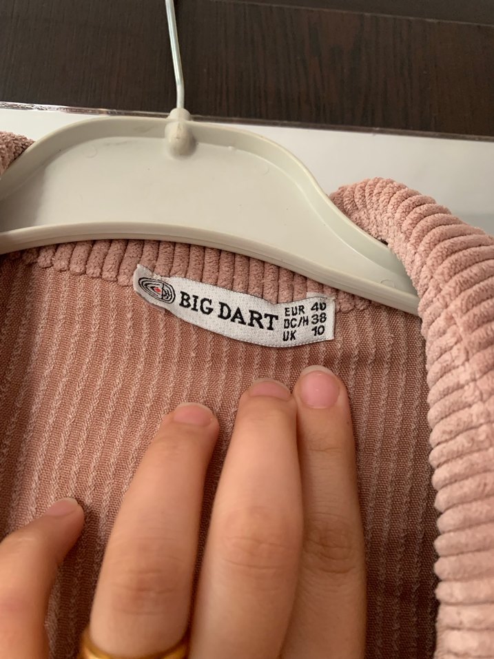 Düğmeli Kadın Süet Gömlek Ceket - Görsel 4