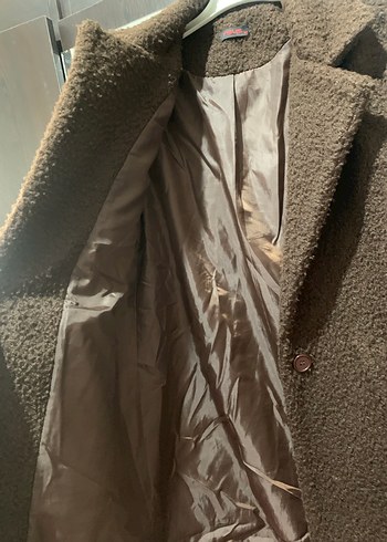 Kahverengi Kürklü Kadın Midi Kaban - Görsel 5