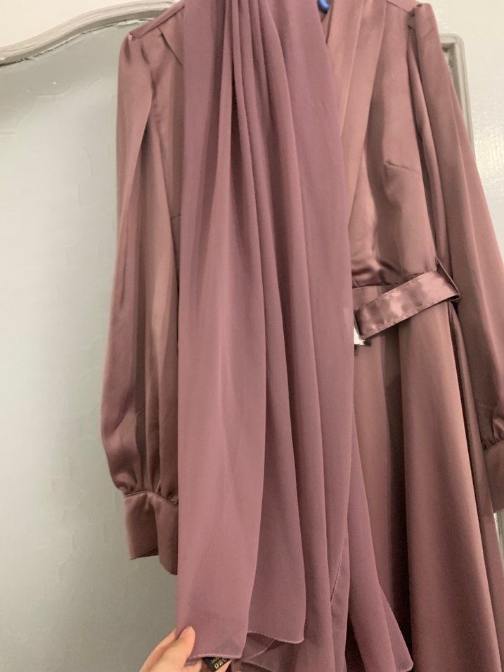 Kemer Detaylı Uzun Kadın Elbise - Görsel 4