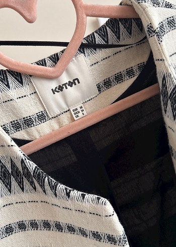 Bohem Etnik Desenli Triko Midi Ceket - Görsel 2