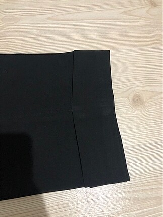 Markasız Ürün Paça detaylı beli lastikli bol baça kumaş pantolon