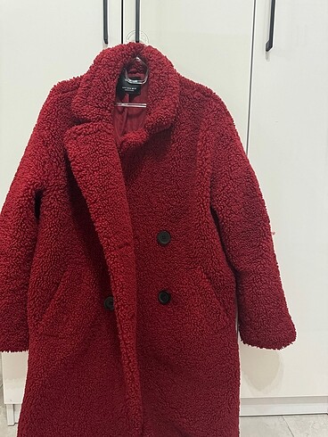 Bershka marka bordo kürk