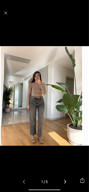 Rima Düz Kesim Jean-Yeşilmsi Mavi