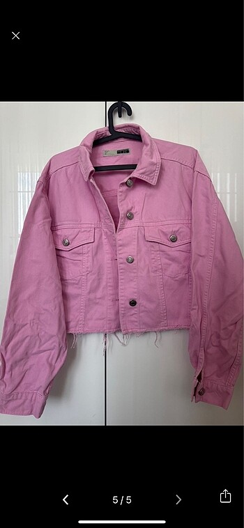 m Beden pembe Renk Top shop marka pembe crop ceket