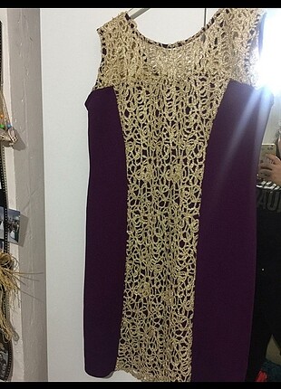 Mor kısa elbise