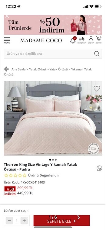 Madam coco vıntage yatak örtüsü pike