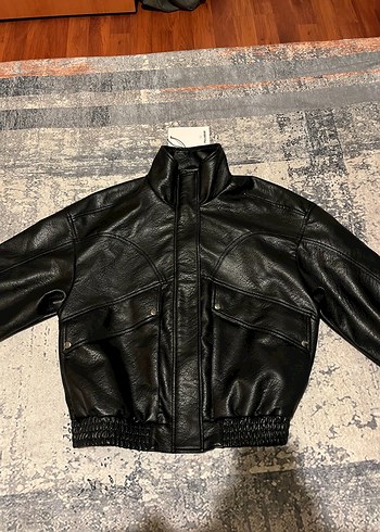 pull bear suni deri ceket - Görsel 4