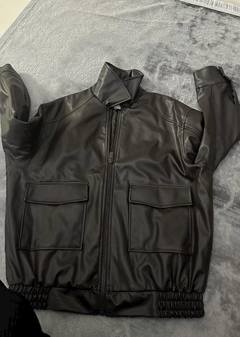 s Beden Stradivarius kahverengi deri ceket