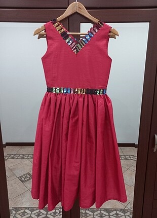 Nar çiçeği kız çocuk abiye