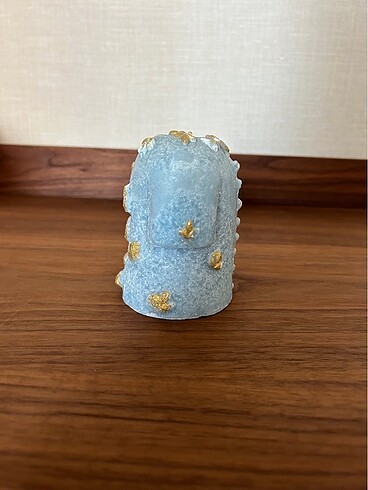 Diğer DEKORATİF MAVİ MUM 10cm* 8cm