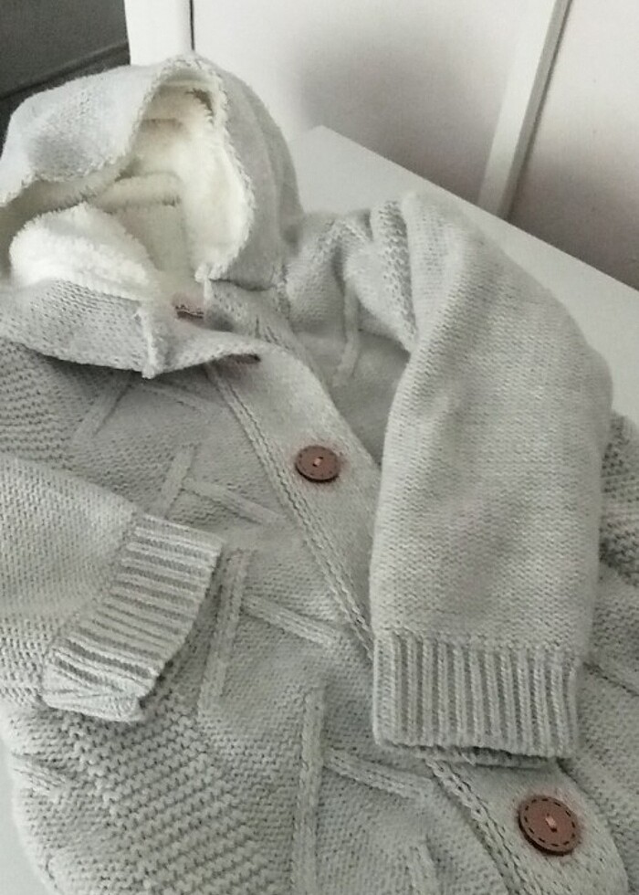 Sıfır bebek triko kalın tulum - Görsel 5