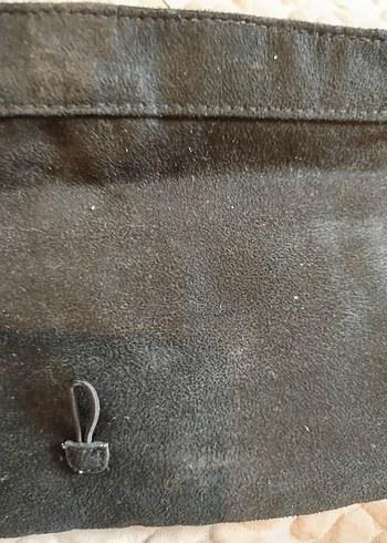 Siyah Süet Boncuklu Kadın Portföy Çanta - Görsel 5