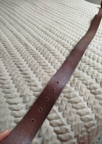 Koyu Kahverengi Deri Tokalı Kemer - Görsel 5