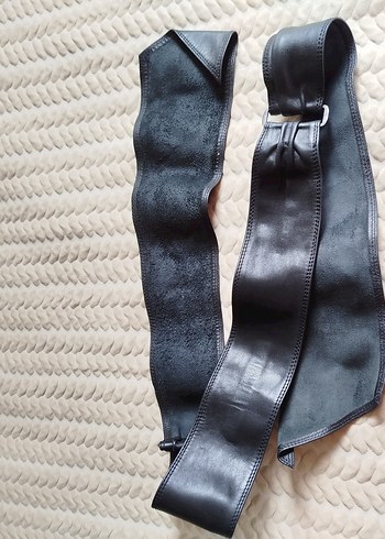 Siyah Deri Kemer - Görsel 2